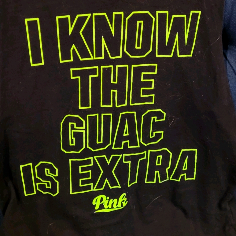VS pink *I know the guac is extra* tank